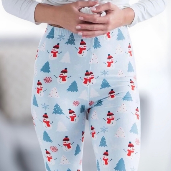 ULTRA BUTTERY SOFT WOMENS HOLIDAY STRETCHY MUST HAVE LEGGINGS - Picture 3 of 3